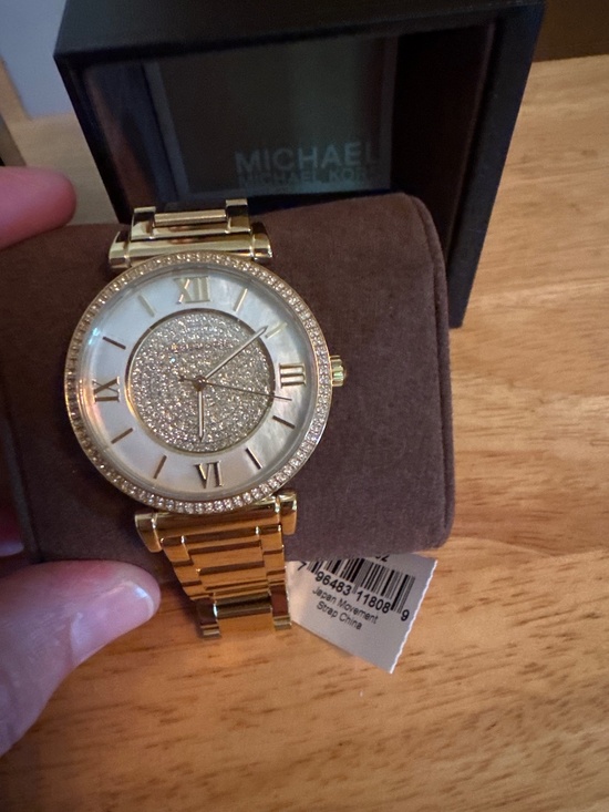 Michael Kors Women’s Gold Crystal Watch – Never Worn – Original Box